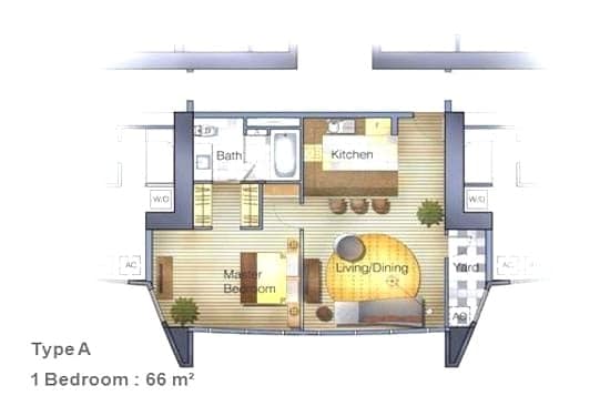 Millennium Residence Bangkok - Floorplan - One Bedroom Condo - www.millenniumresidence.net - Floor Plans - Millennium Residence in Bangkok - www.millenniumresidence.net -