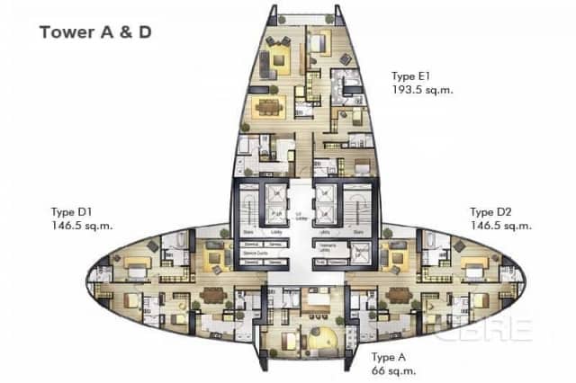Millennium Residence Bangkok - Floorplan - Tower A & D - www.millenniumresidence.net - Floor Plans - Millennium Residence in Bangkok - www.millenniumresidence.net -